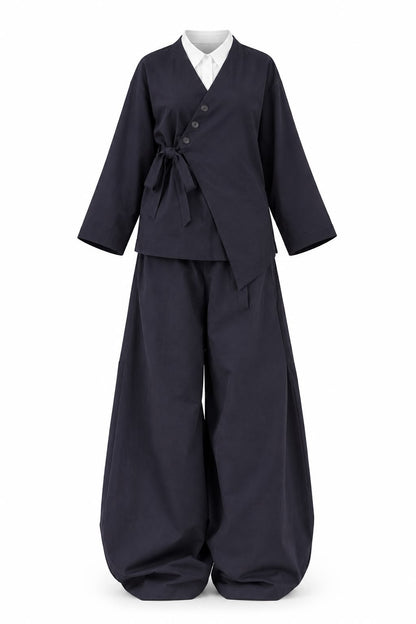 [Coming Soon] Yoru Set: 3-Piece kimono top, Shirt & Baggy Pants